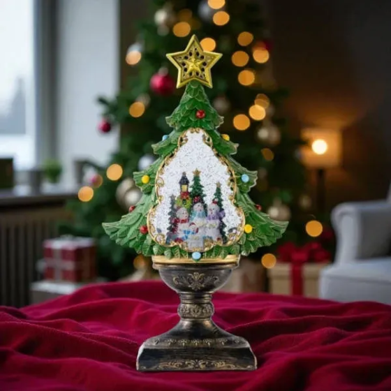 Світильник-декор новорічний Ялинка XHF-8002 LED 5 мелодій USB AAх3 (24.5х10.5х43.5см) Київ