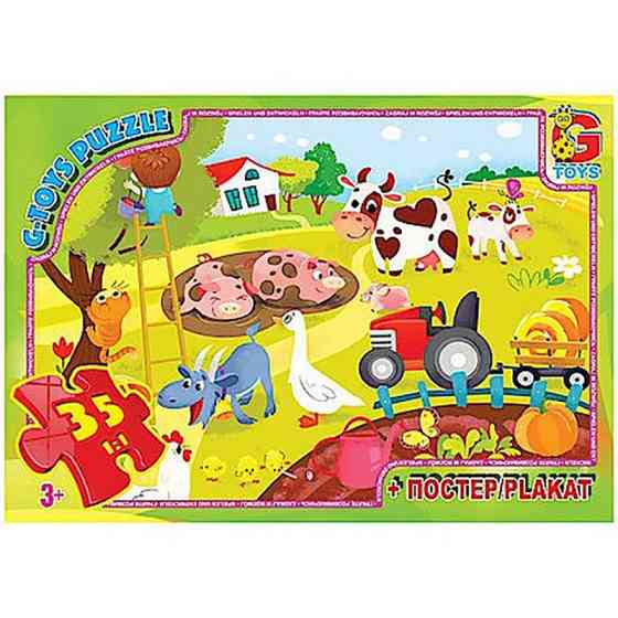 Дитячий пазл "Життя на фермі" GF05 постер 35 елементів Вінниця