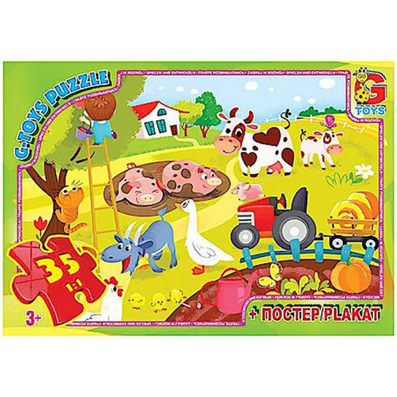 Дитячий пазл "Життя на фермі" GF05 постер 35 елементів Вінниця - фото 1