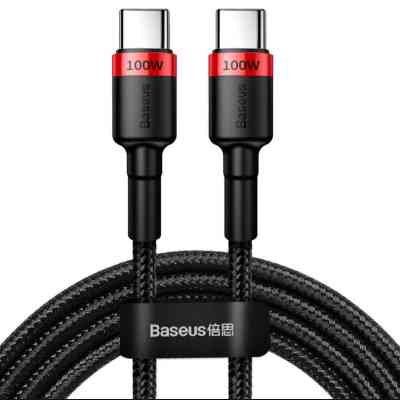 Дата кабель USB-C to USB-C 2.0m PD2.0 100W (20V/5A) red+black Baseus (CATKLF-AL91) Вінниця