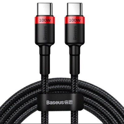 Дата кабель USB-C to USB-C 2.0m PD2.0 100W (20V/5A) red+black Baseus (CATKLF-AL91) Вінниця - фото 1
