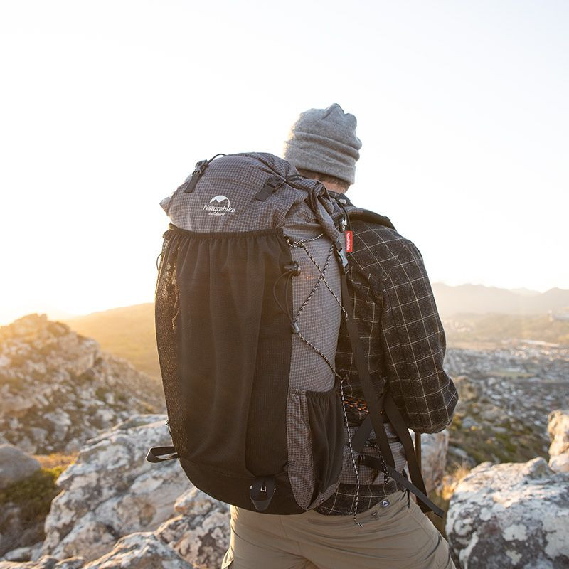 Рюкзак туристичний Naturehike Rock NH19BP095, 60+5 л, графіт в клітинку Київ - фото 8