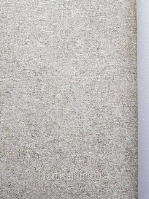 Шпалери метрові вінілові на флізелін Grandeco ATB однотонні під тканина гобелен пісочний з сріблом Київ - фото 3
