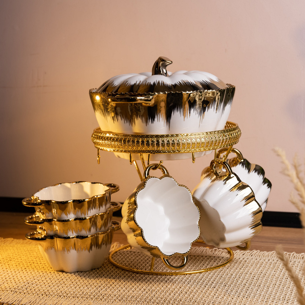 Yiwu Суповий сервіз на 6 персон супниця 2 (л) на підставці з бульйонницями 350 (мл) Коломыя - изображение 2