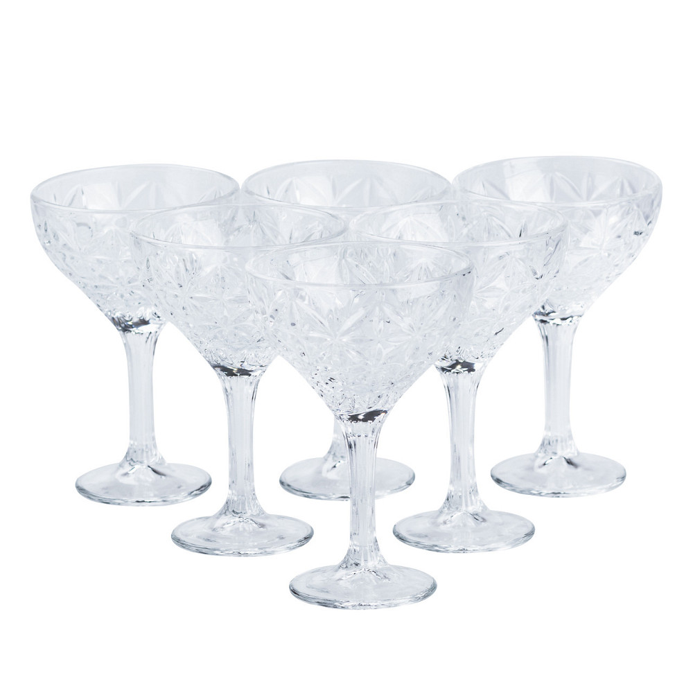 Набір креманок для мартіні 6 шт по 290 мл на високій ніжці HP519 Коломия - фото 1