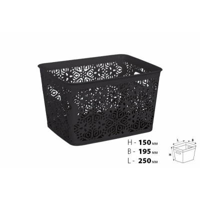 Кошик для зберігання Violet House 0502 2 Ажур Coffee 7 л (0502 2 Ажур COF б/кр. 7 л) Вінниця - фото 2