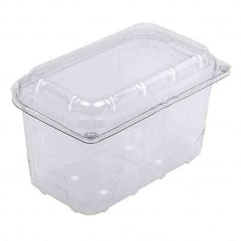 Пластиковый судок для ягоды и фрутов 1 кг ПЭТ с крышкой Павлоград