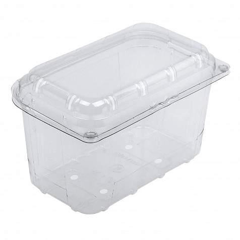 Пластиковый судок для ягоды и фрутов 1 кг ПЭТ с крышкой Павлоград - изображение 2