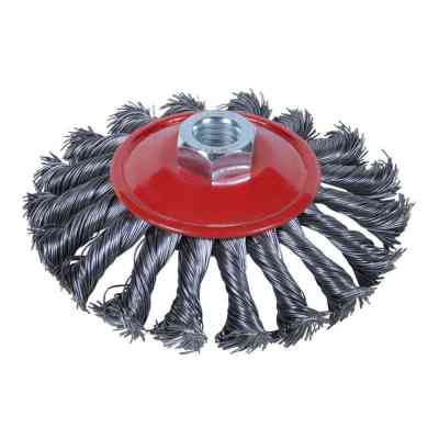 Щетка для электроинструмента Sigma проволочная конусообразная 125мм М14x2мм стальная витая 9024121 (9024121) Винница