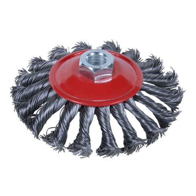 Щетка для электроинструмента Sigma проволочная конусообразная 125мм М14x2мм стальная витая 9024121 (9024121) Винница - изображение 1