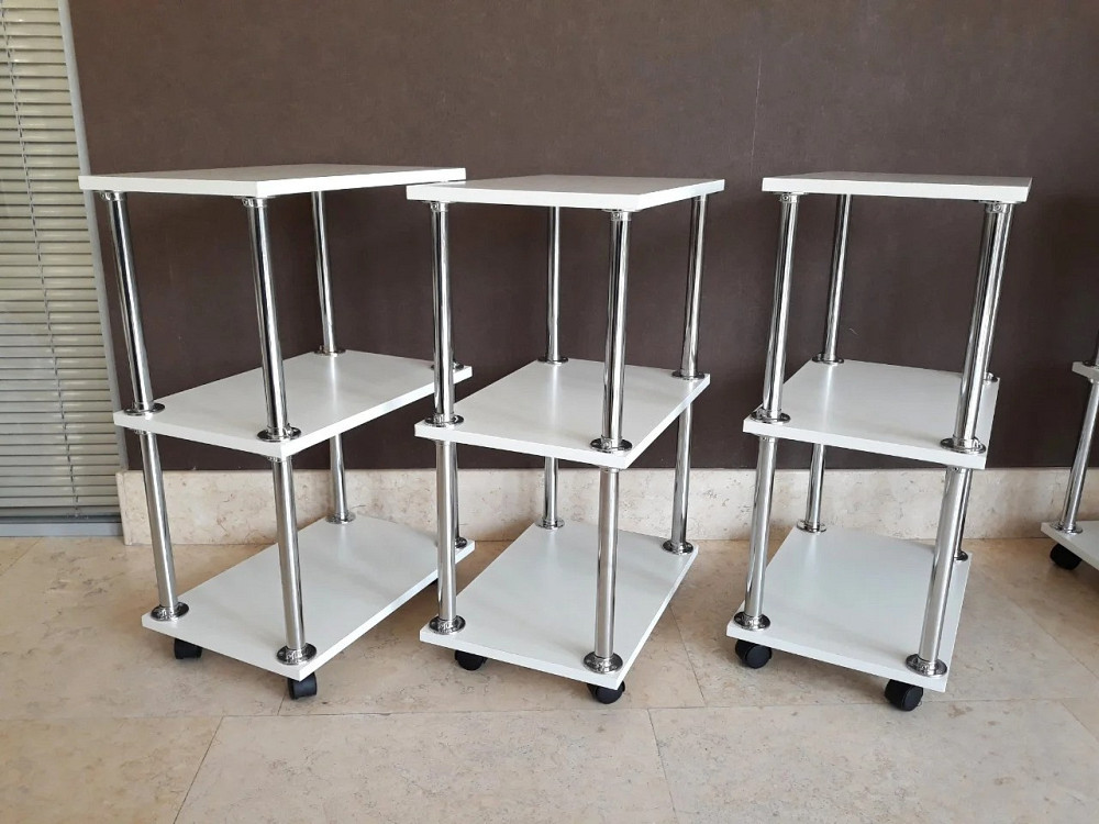 Косметологическая тележка этажерка мастера косметолога на колесиках для салона красоты Белый Киев - изображение 5