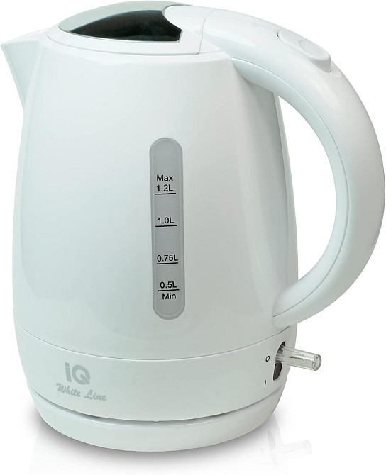 Електричний чайник iQ Smart 1,2 л, 2000 Вт із знімним фільтром автоматичним вимкненням, компактний дизайн, білий Київ - фото 2