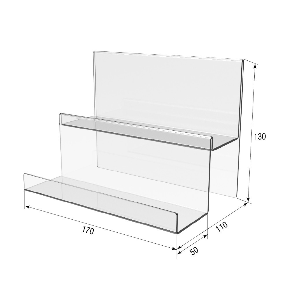 Гірка EKOSTAR під товар на 2 сходинки з акрилу 170х110х130 Київ - фото 3
