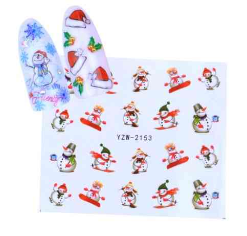 Красивые новогодние наклейки на ногти - размер наклейки 6*5см, инструкция по применению есть в описании Киев