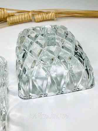 Маслянка скляна прозора "Монарх" довжина 17*10,5*9 см товсте скло Київ