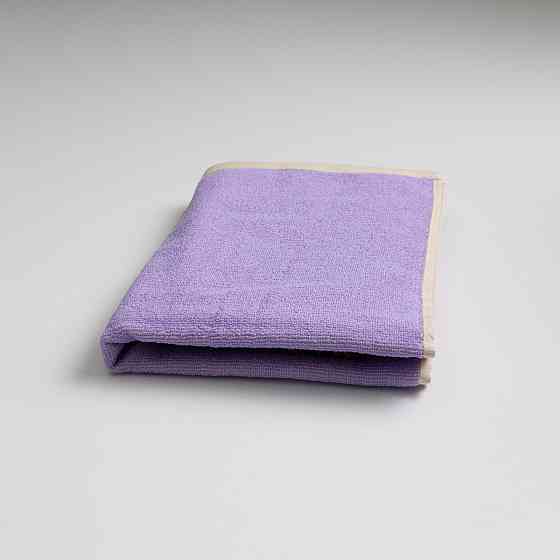 Махровий рушник двосторонній Лаванда GM Textile 50х90см 400г/м2 (Лавандовий Бежевий) Суми