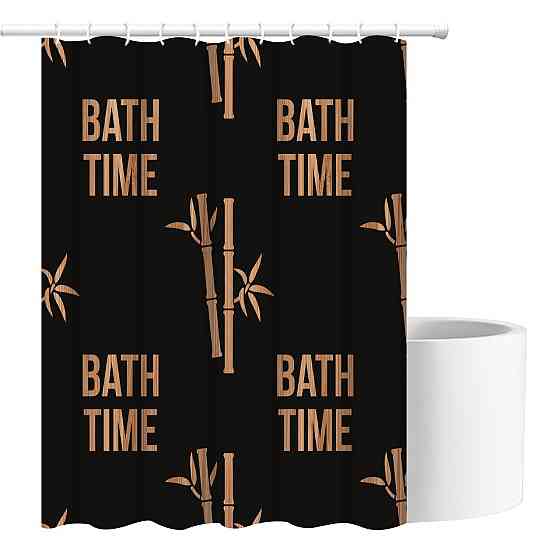 Шторка для ванны из полиэстера водонепроницаемая Bathlux 180x180 см с кольцами, занавеска для ванной комнаты Каменец-Подольский