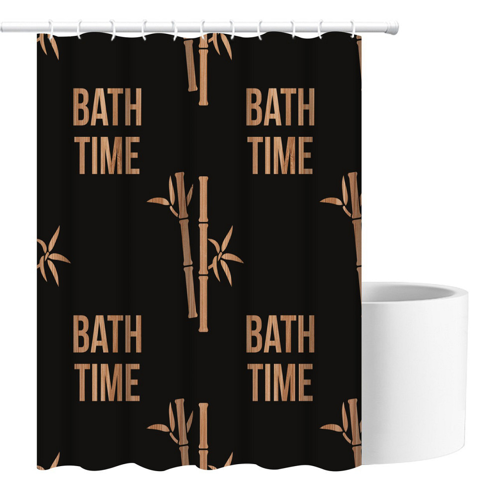 Шторка для ванны из полиэстера водонепроницаемая Bathlux 180x180 см с кольцами, занавеска для ванной комнаты Каменец-Подольский - изображение 1