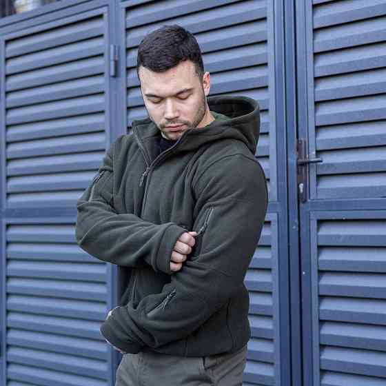 Толстовка мужская флисовая на молнии Pobedov Explorer хаки Киев