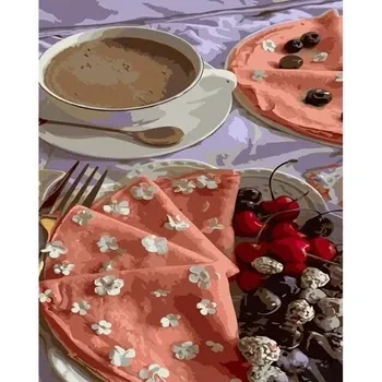 Набір для розпису по номерах Млинці з фруктами Strateg розміром 40х50 см (GS1265), шт Киев - изображение 1