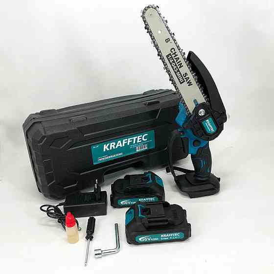 Легкая аккумуляторная пила для обрезки веток Krafftec 20 см, Портативная аккумуляторная пила для сучков IA-78 Львов