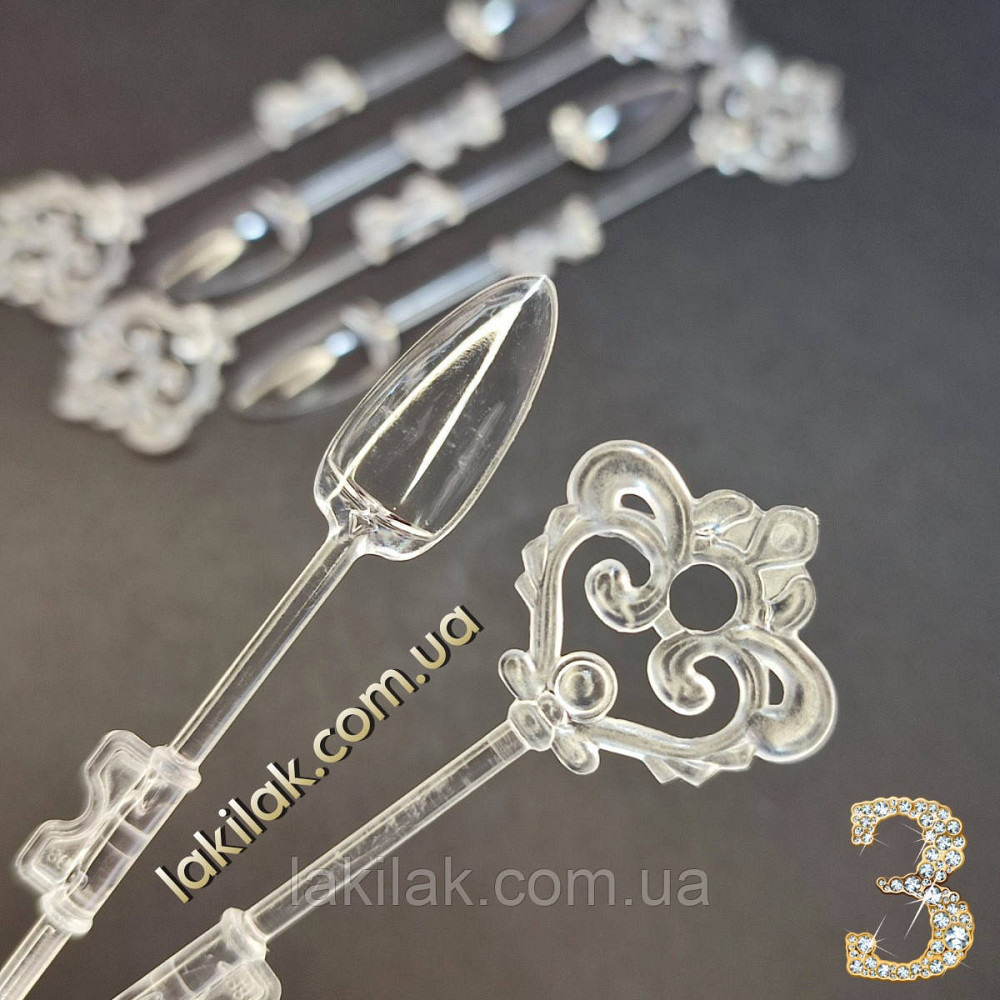 Фігурні тіпси №3 на кільці (25шт) прозорі Херсон - фото 1