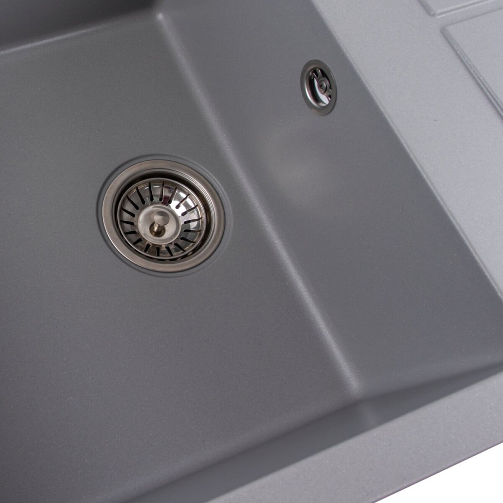 VALESO Гранітна мийка для кухні VALESO SELENA 7950 матова Сірий металік Киев - изображение 3