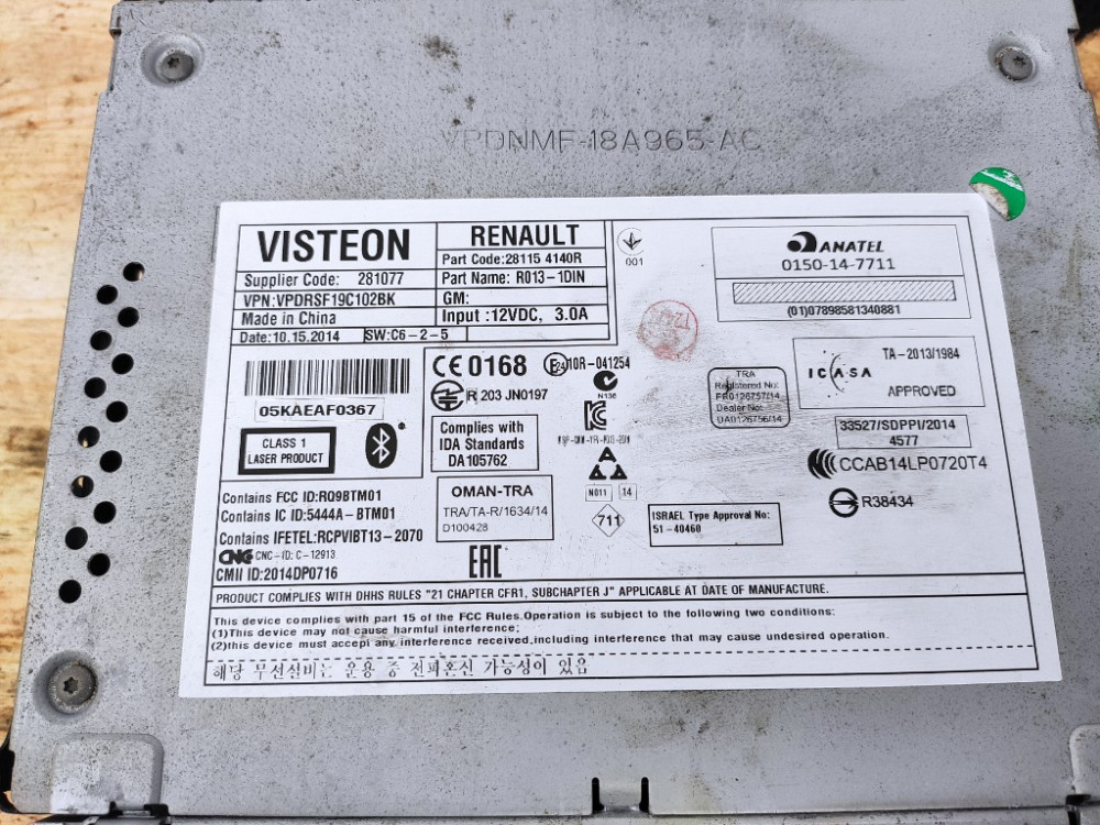 Автомагнітола Renault Master III 2010-2018 (281154140R) Ковель - изображение 3