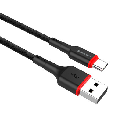 Дата кабель USB-C to USB-C 1.0m 2.4А black ColorWay (CW-CBUC064-BK) Винница - изображение 4