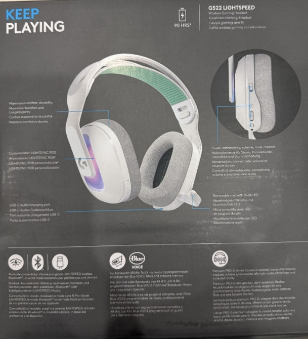 Навушники Logitech G522 LightSpeed Wireless Gaming Headset White. Харків - фото 1