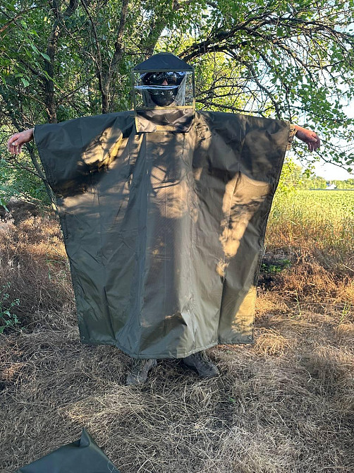 Антитепловізор пончо захист від тепловізорів, плащ від тепловізора дощовик пончо олива Днепр - изображение 11