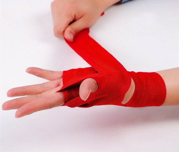 Бинти для боксу PowerPlay 3047 Червоні Lycra (спандекс) (4,5м) Кам'янське - фото 7