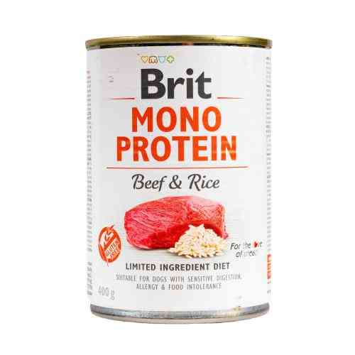 Корм вологий Brit Mono Protein Beef and Rice для собак з яловичиною та рисом 400 г Киев