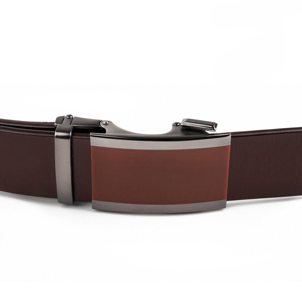 Ремінь чоловічий з коричневою вставкою на пряжці Vintage 20286 Коричневий Київ - фото 6