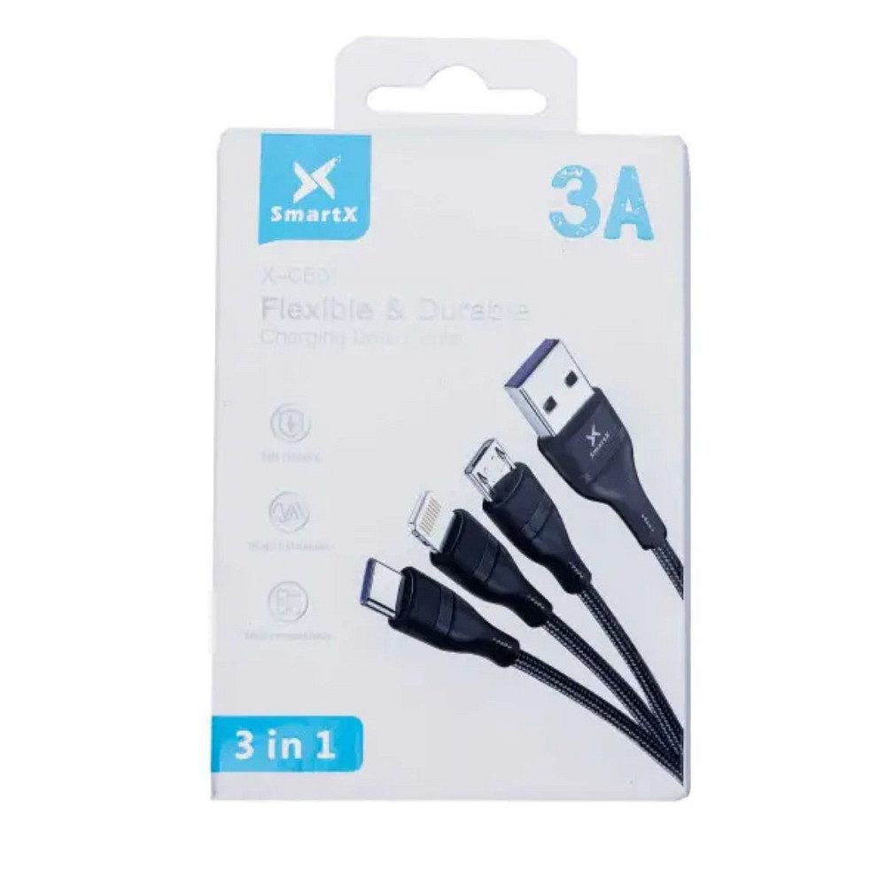 Smartx Кабель для зарядки 3-in-1 microUSB/Type-C/Lightning Коломия - фото 2