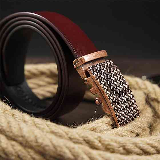 Ремень мужской с пряжкой свитер Коричневый (Vintage) Киев