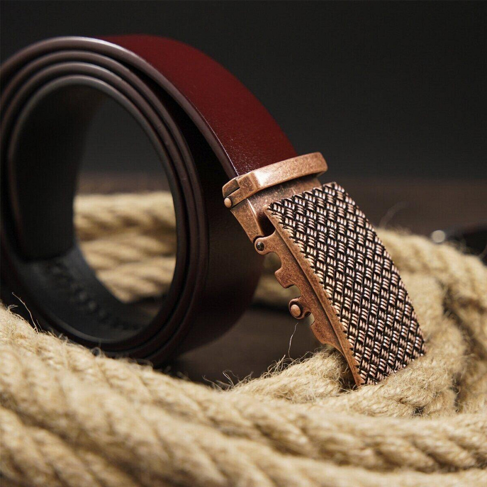 Ремень мужской с пряжкой свитер Коричневый (Vintage) Киев - изображение 4