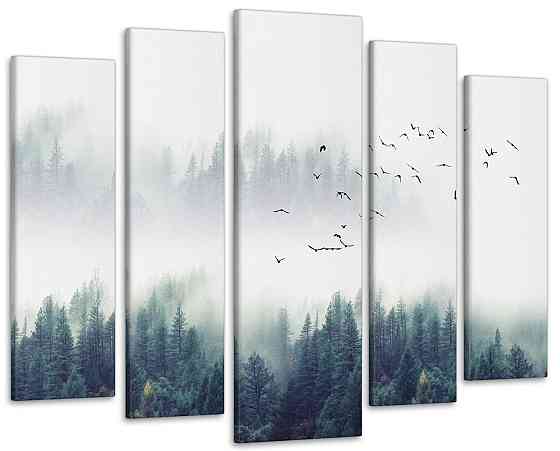Модульна картина у вітальню / спальню Туманний ліс Art-417_5 ( 80х118см ) Київ