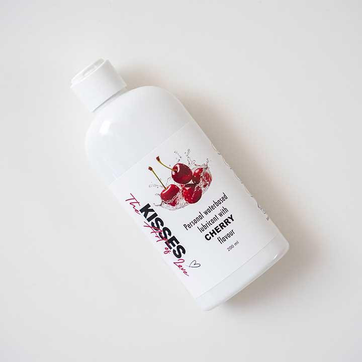 Лубрикант на водній основі Kisses Вишня 200 мл. – Інтимне мастило Вінниця - фото 3