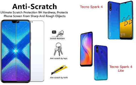 Защитное стекло NeoGlass для Tecno Spark 4 (KC2), Spark 4 Lite (BB4k) – ультрапрозрачное и устойчивое Киев