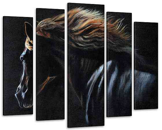 Модульна картина у вітальню / спальню Кінь Art-262_5 ( 80х118см ) Київ