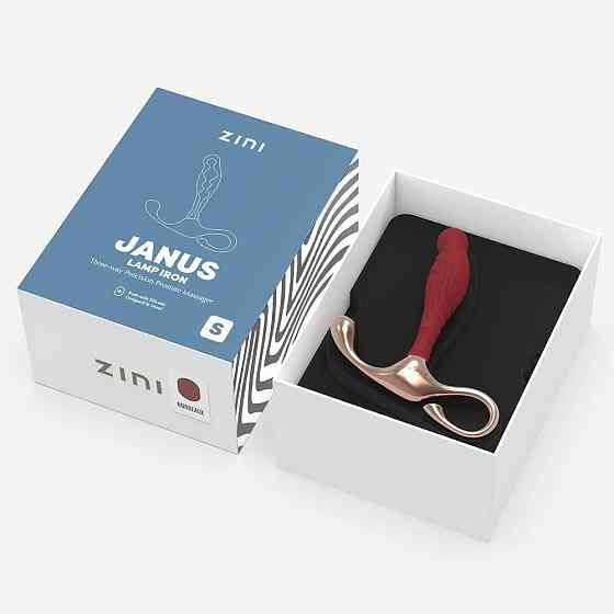 Масажер простати рельєфний, S, Zini Janus Lamp Iron бордовий, 10.4 х 2.2 см Sex Aura Київ