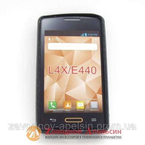 LG E440 Optimus L4 чехол + пленка Cover black Одесса - изображение 2