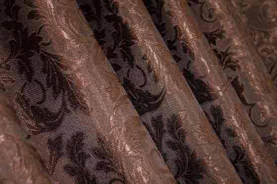 Шторна тканина жакард висота 2,8м колір коричневий 1088ш Київ