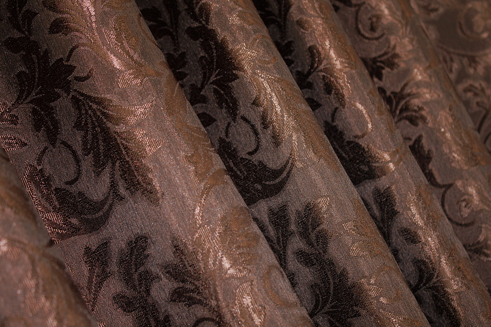 Шторна тканина жакард висота 2,8м колір коричневий 1088ш Київ - фото 1