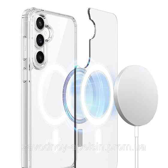 Samsung S25 FE S731 Прозорий чохол Магнітне кільце (TPU+PC) Одеса