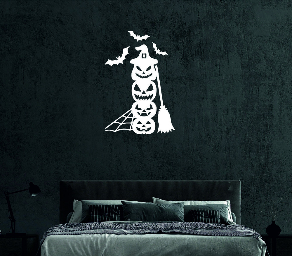 Декоративное настенное Панно «Хэллоуин - тыквы», Декор на стену 110*74 см, Белый Киев - изображение 7