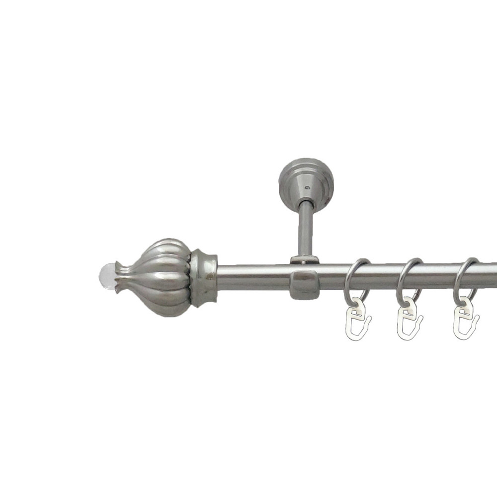 Карниз Orvit Таджа-Кристал металевий однорядний відкритий Нержавіюча Сталь 16 мм 200 см (5503065) Львів - фото 1