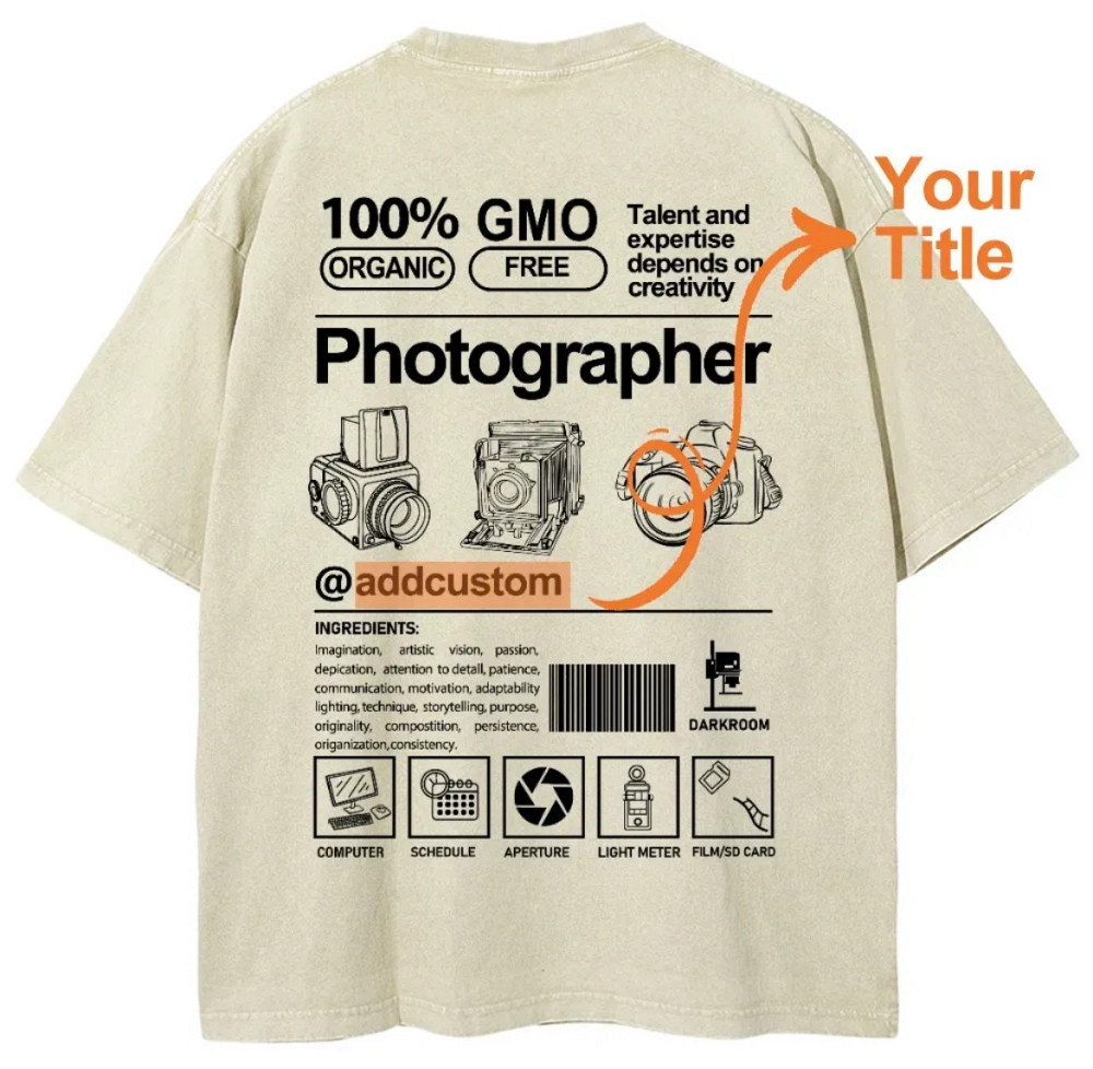 Футболка "Photographer" з нікчемом Instagram Білий, XXL Чернівці - фото 1