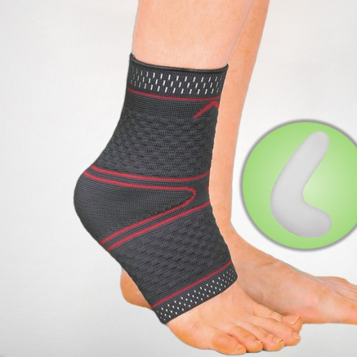 Бандаж трикотажний на голеностопний суглоб з силіконовими подушечками - Ersamed REF-720 Дніпро - фото 1